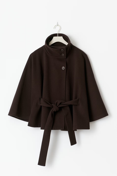 Sofía – Chaqueta capa con cinturón