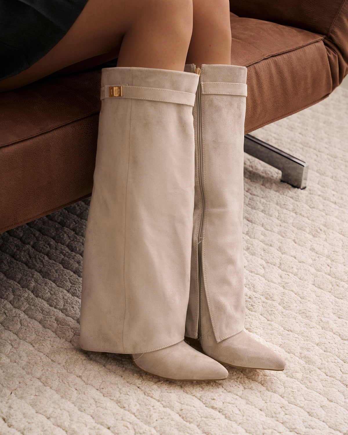 Botas de ante Lavista altura rodilla Taupe